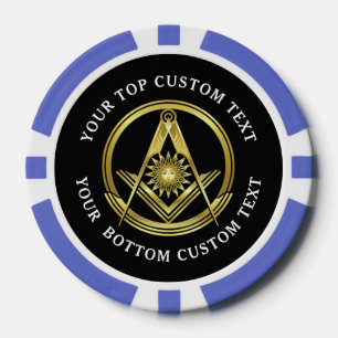 Grand Lodge Masonic Poker Chips   Paars en goud