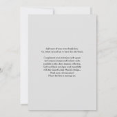 Grand Lodge Masonic Uitnodigingen | Freemason (Achterkant)