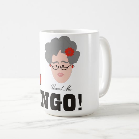 Grand Ma Loves Bingo Mok (Voorkant rechts)