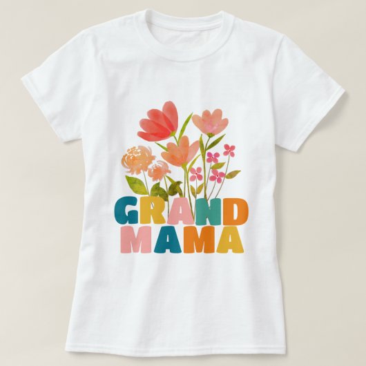 Grand Mama Flower T-Shirt (Design voorkant)