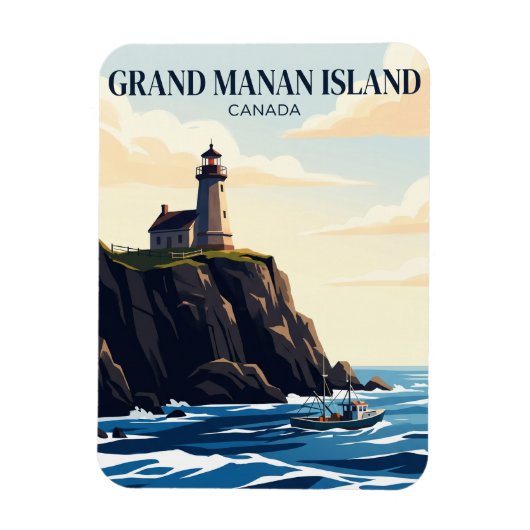 Grand Manan Island Canada Magneet (Verticaal)