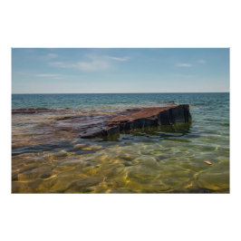 Grand Marais Flat Rock Foto Afdruk