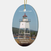 Grand Marais Light oval ornament (Links)