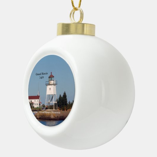 Grand Marais Light-versiering Keramische Bal Ornament (Rechts)
