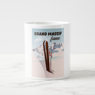 Grand Massif france ski poster art. Grote Koffiekop