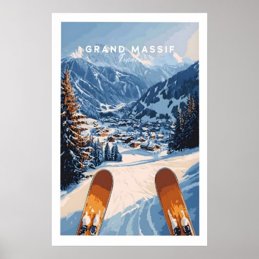 Grand Massif Ski-muurkunst 1 Poster (Voorkant)