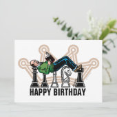 Grand Master Dad Birthday Flat Wenskaart Kaart (Staand voorkant)