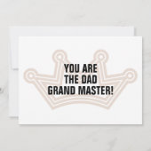 Grand Master Dad Birthday Flat Wenskaart Kaart (Achterkant)