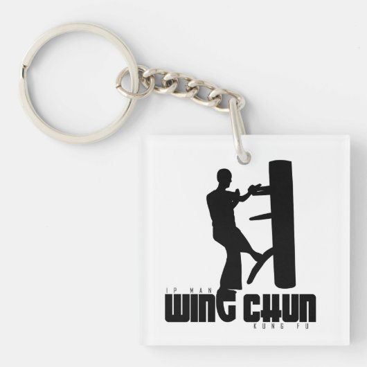 Grand Master - IP Man "Wing Chun" houten dummy Sleutelhanger (voorkant)