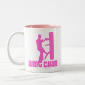 Grand Master - IP Man "Wing Chun" houten dummy Tweekleurige Koffiemok (Links)