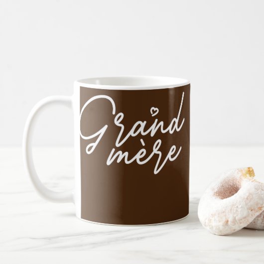 Grand-mere Cute Mother's Day Gift French Grandma  Koffiemok (Met donut)