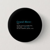 Grand-mere_ Funny Definition Noun - Another Term Ronde Button 5,7 Cm (Voorkant)
