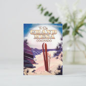 grand mesa, Colorado Ski poster. Briefkaart (Staand voorkant)