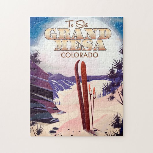 grand mesa, Colorado Ski poster. Legpuzzel (Verticaal)