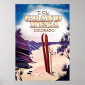 grand mesa, Colorado Ski poster. Poster (Voorkant)