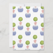 Grand Milennial Topiary Vrijgezellenfeest Invite Kaart (Achterkant)