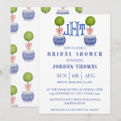 Grand Milennial Topiary Vrijgezellenfeest Invite Kaart (Voorkant / Achterkant)