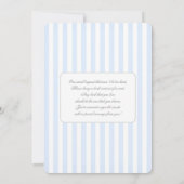 Grand millennial Teddy Bear Baby shower Boy Kaart (Achterkant)