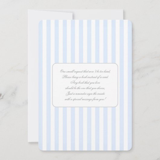 Grand millennial Teddy Bear Baby shower Boy Kaart (Achterkant)