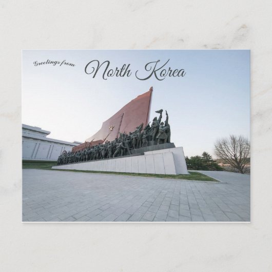 Grand Monument Mansu Hill Pyongyang Noord-Korea Briefkaart (Voorkant)
