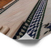 Grand Moroccan Riad Courtyard with Marble Fountain Poster (Hoek)