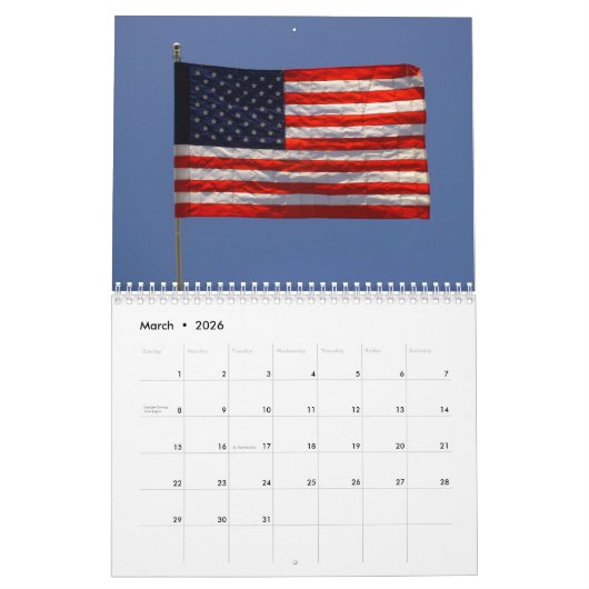 Grand Old Flag 2026 Kalender (Mar 2026)