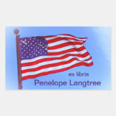 Grand Old Flag Bookplaat Rechthoekige Sticker (Voorkant)
