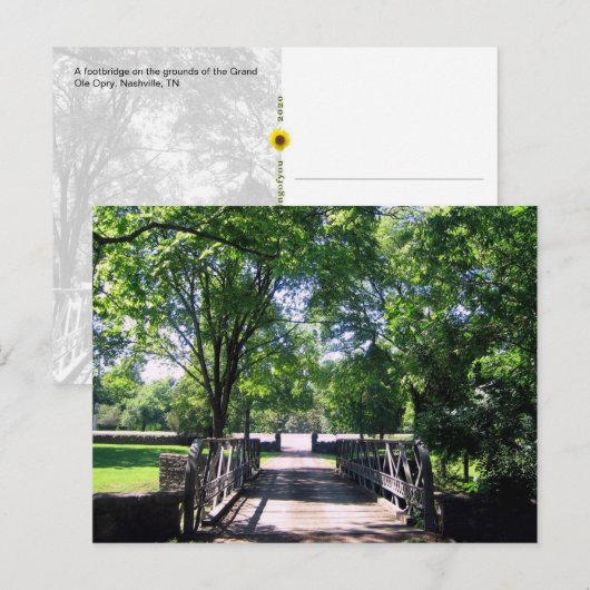 Grand Ole Opry Footbridge, Nashville, Verenigde St Briefkaart (Voorkant / Achterkant)
