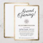 GRAND OPENENDE PARTIJ modern zakelijk goud Kaart (Voorkant / Achterkant)