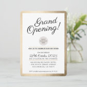 GRAND OPENENDE PARTIJ modern zakelijk goud Kaart (Staand voorkant)