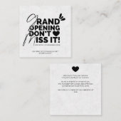 Grand Opening aankondiging flyer card (Voorkant / Achterkant)