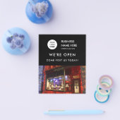 Grand Opening Bakkerij Winkel Custom Foto Logo Zwa Flyer (Enkel)