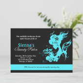Grand Opening Beauty Salon (Turquoise) Kaart (Staand voorkant)