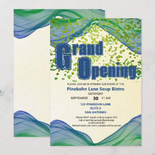 Grand Opening Blauw Groen Rand Golven  Kaart