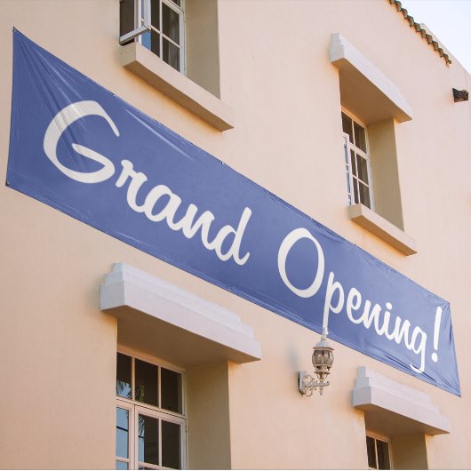 Grand Opening Blauw & Wit Promotiebedrijf Spandoek