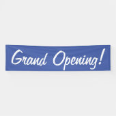 Grand Opening Blauw & Wit Promotiebedrijf Spandoek (Horizontaal)