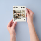 Grand Opening Bold Retro Photo Flyer (Hand)