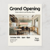 Grand Opening Bold Retro Photo Flyer (Voorkant)