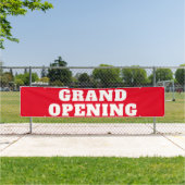 Grand Opening Bold Rood Wit Grote Outdoor Spandoek (Insitu)