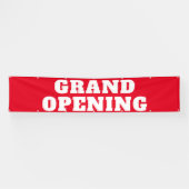 Grand Opening Bold Rood Wit Grote Outdoor Spandoek (Horizontaal)