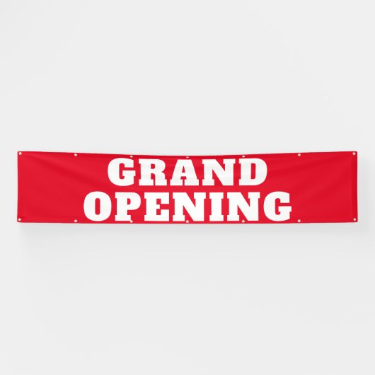 Grand Opening Bold Rood Wit Grote Outdoor Spandoek (Horizontaal)
