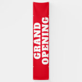 Grand Opening Bold Rood Wit Grote Outdoor Spandoek (Verticaal)