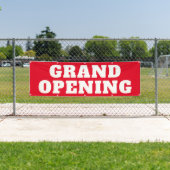 Grand Opening Bold Rood Wit Grote Outdoor Spandoek (Insitu)