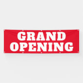 Grand Opening Bold Rood Wit Grote Outdoor Spandoek (Horizontaal)