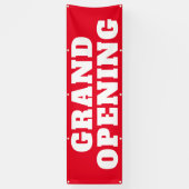 Grand Opening Bold Rood Wit Grote Outdoor Spandoek (Verticaal)