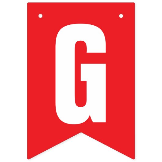 Grand Opening Bright Red and White Your Logo Here Vlaggetjes (Tweede vlag)