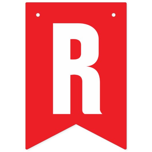 Grand Opening Bright Red and White Your Logo Here Vlaggetjes (Derde vlag)