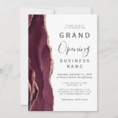 Grand Opening Burgundy Roos Gold Agate Kaart (Voorkant)