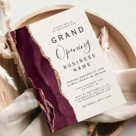 Grand Opening Burgundy Roos Gold Agate Kaart