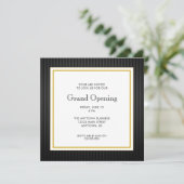 Grand Opening Business Professional | Zwart & Goud Kaart (Staand voorkant)